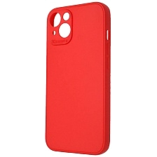 Чехол накладка для APPLE iPhone 13, защита камеры, силикон, цвет красный