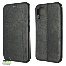 Чехол книжка LIZARD для HUAWEI P40 Lite, Nova 6 SE, Nova 7i, экокожа, визитница, цвет черный.
