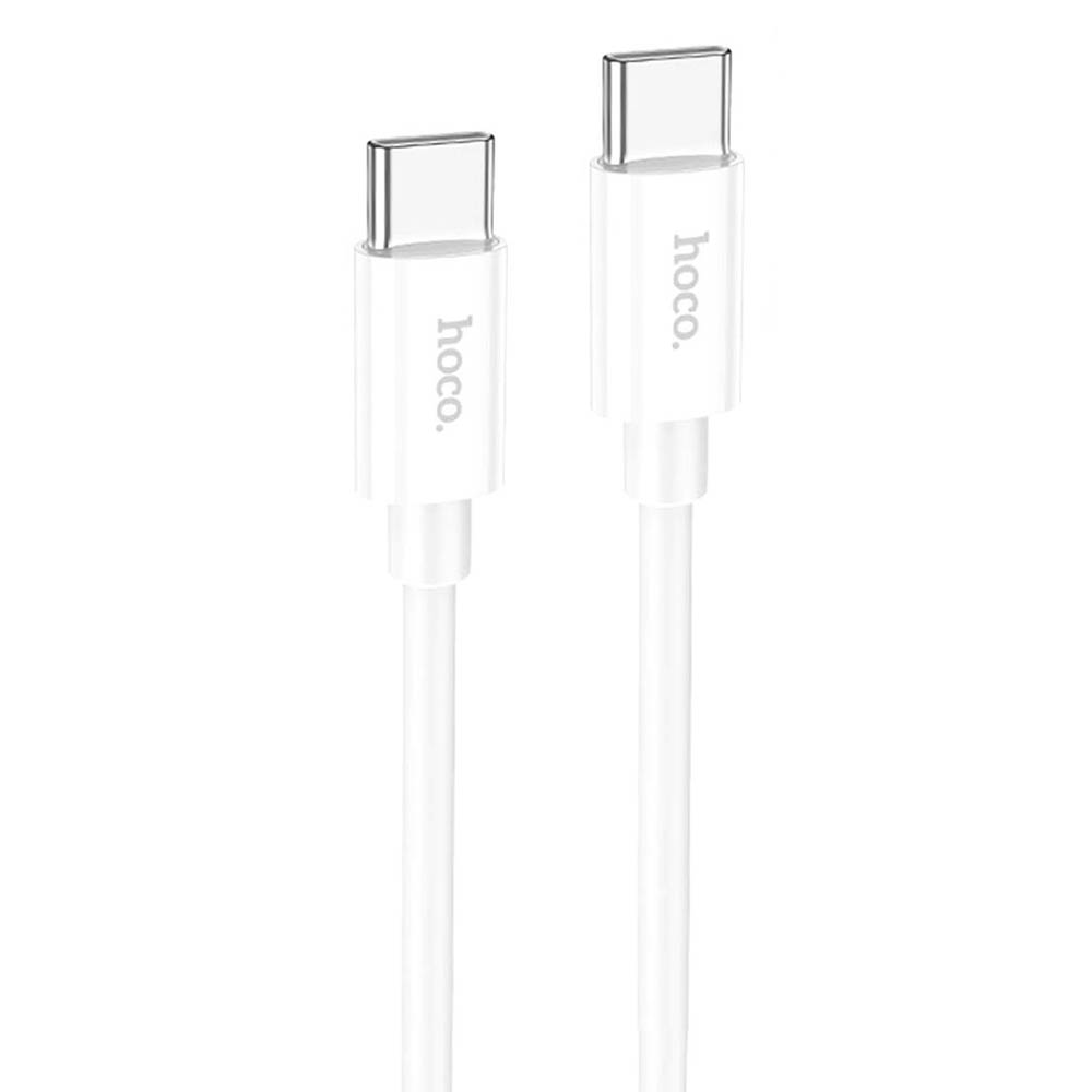 Кабель HOCO X87 Cool Type-C на Type-C, 3A, 60W, длина 1 метр, цвет белый