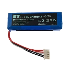 АКБ (Аккумулятор) для портативной акустики JBL Charge 3 (2016 года) GSP1029102A 6000mAh 3,7V. АКБ (Аккумулятор) для портативной акустики JBL Charge 3 (2016 года) GSP1029102A 6000mAh 3,7V.