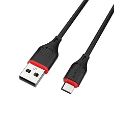 Кабель BOROFONE BX17 Enjoy Micro USB, 2A, длина 1 метр, силикон, цвет черный