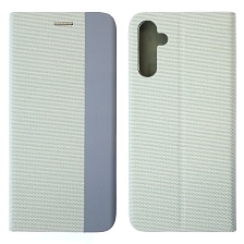 Чехол книжка MESH для SAMSUNG Galaxy A14 4G, текстиль, силикон, бархат, визитница, цвет серый