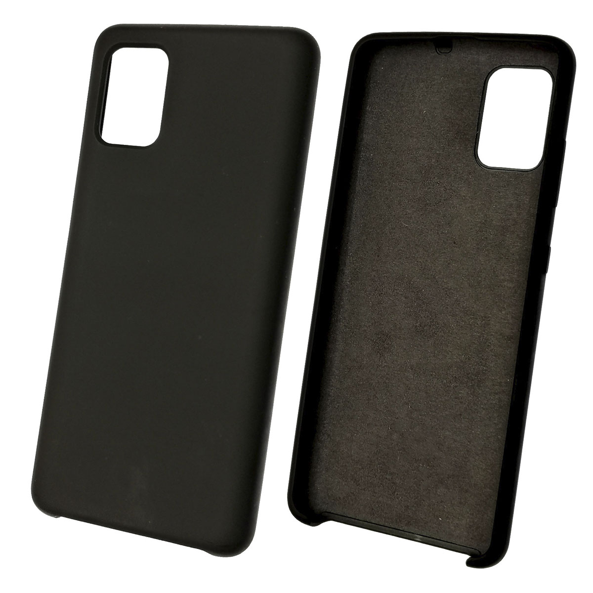 Чехол накладка Silicon Cover для SAMSUNG Galaxy A51 (SM-A515), силикон, бархат, цвет черный. Чехол накладка Silicon Cover для SAMSUNG Galaxy A51 (SM-A515), силикон, бархат, цвет черный.