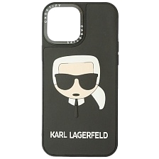 Чехол накладка для APPLE iPhone 13 Pro Max (6.7), силикон, рисунок Karl Lagerfeldf в очках