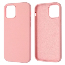 Чехол накладка Silicon Case для APPLE iPhone 12, iPhone 12 Pro, силикон, бархат, цвет розовый