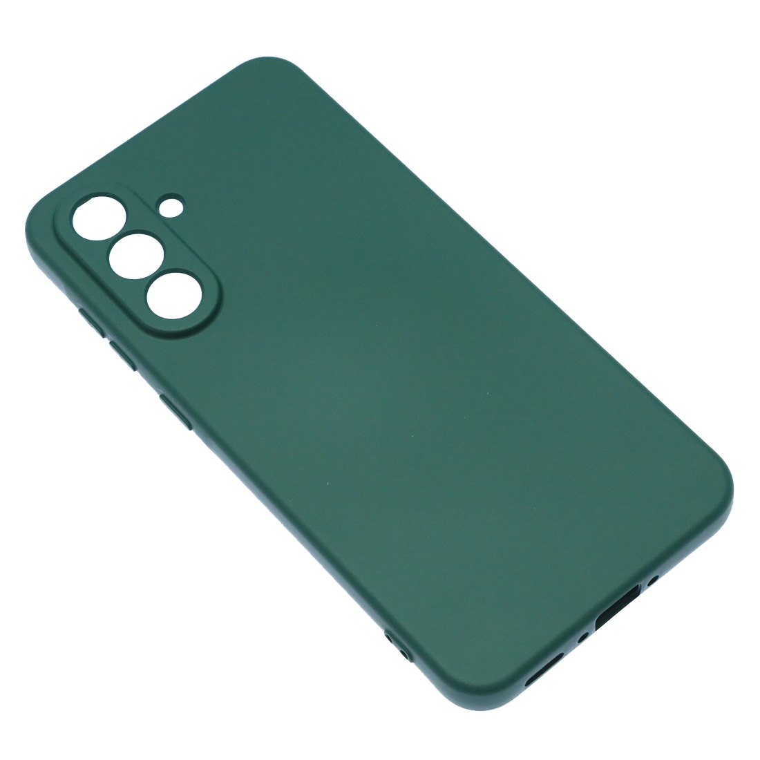 Чехол накладка NANO для SAMSUNG Galaxy A56 5G, защита камеры, силикон, бархат, цвет темно зеленый