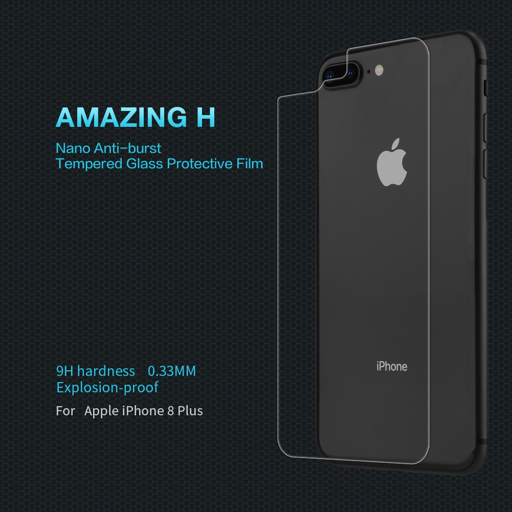Nillkin Защитное стекло на корпус телефона 0.3мм 9H Amazing H anti-burst для Apple iPhone 8 Plus, прозрачное.