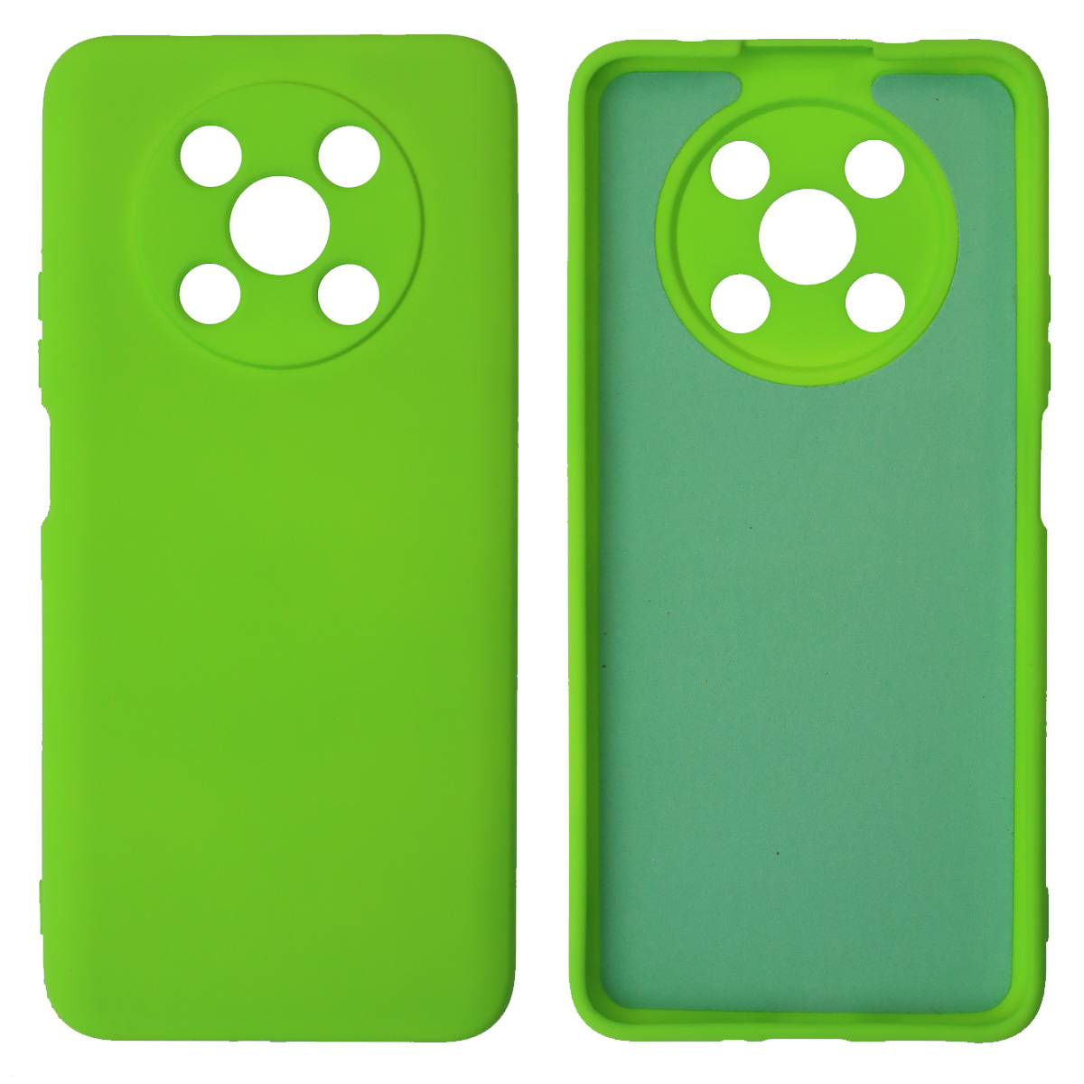 Чехол накладка NANO для HUAWEI Nova Y90, силикон, бархат, цвет ярко зеленый