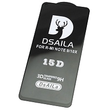 Защитное стекло 15D DSAILA для XIAOMI Redmi Note 9, Redmi Note 9T, цвет окантовки черный Защитное стекло 15D DSAILA для XIAOMI Redmi Note 9, Redmi Note 9T, цвет окантовки черный
