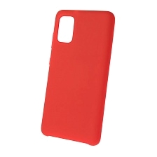 Чехол накладка Silicon Cover для SAMSUNG Galaxy A41 (SM-A415), силикон, бархат, цвет красный