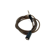 AUX удлинитель 3.5 мм (МАМА-ПАПА), длина 1.5 метра, силикон, цвет черный