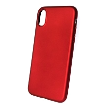 Чехол накладка Phantom для APPLE iPhone X, силикон, цвет красный.