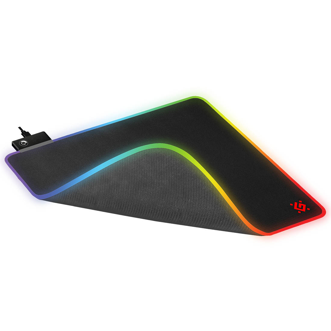 Коврик для мыши DEFENDER XXL Light, 400*450*4 мм, RGB подсветка, цвет черный Коврик для мыши DEFENDER XXL Light, 400*450*4 мм, RGB подсветка, цвет черный