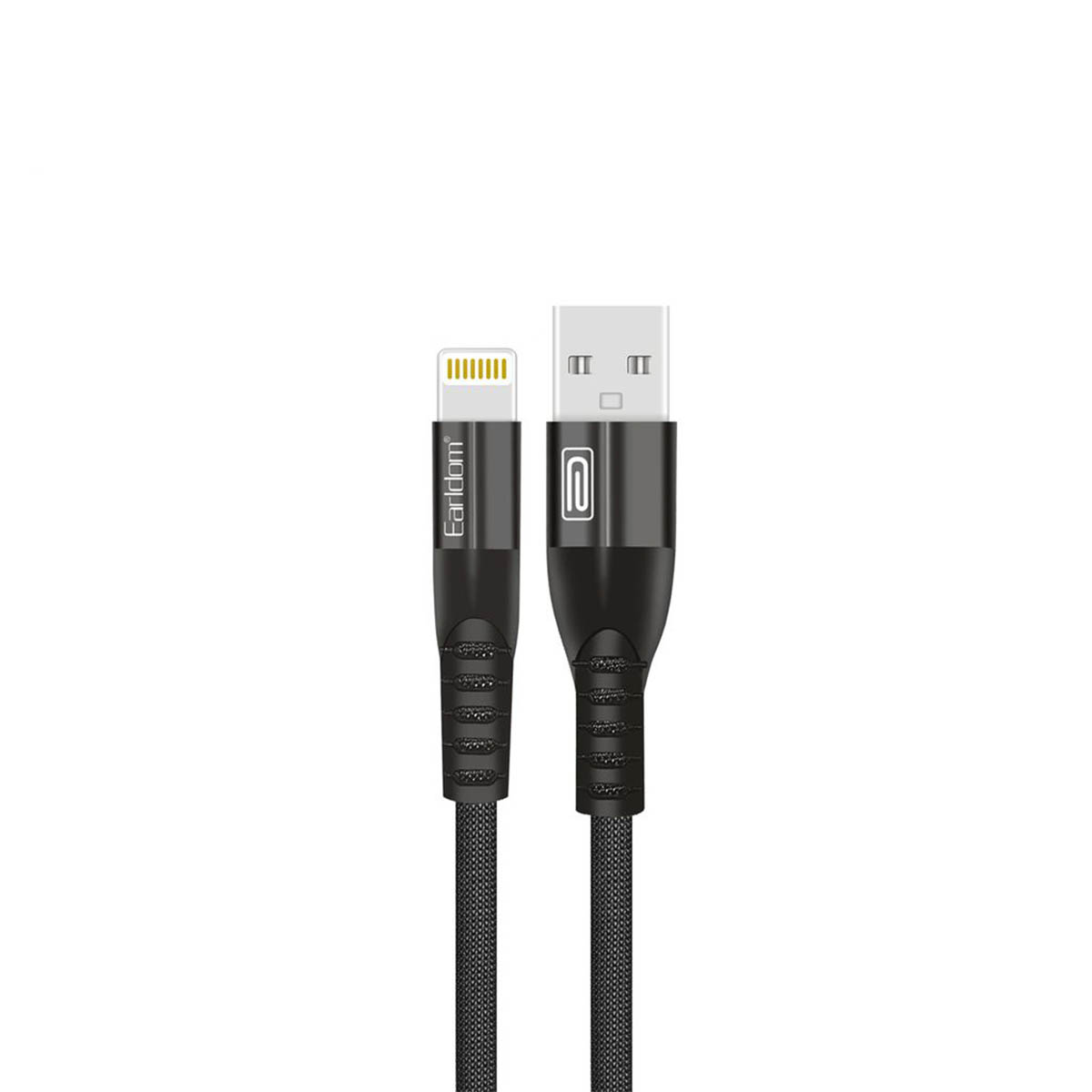 Кабель EARLDOM EC-077I USB Lightning 8 pin, 3А, длина 1 метр, силикон, цвет черный