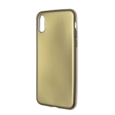 Чехол накладка J-Case THIN для APPLE iPhone X, силикон, цвет золотистый