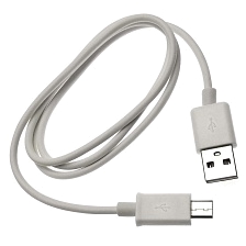 USB Дата-кабель ECB-DU4AWE c длинным разъёмом micro USB, 1 метр, цвет белый.