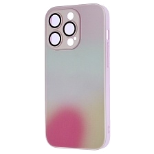 Чехол накладка с поддержкой MagSafe для APPLE iPhone 14 Pro (6.1"), силикон, стекло, защита камеры, цвет розовый