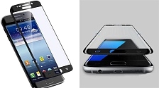 Защитное стекло 3D для SAMSUNG Galaxy A3 (2017) SM-A320 чёрный кант толщина 0,26mm 2Д.