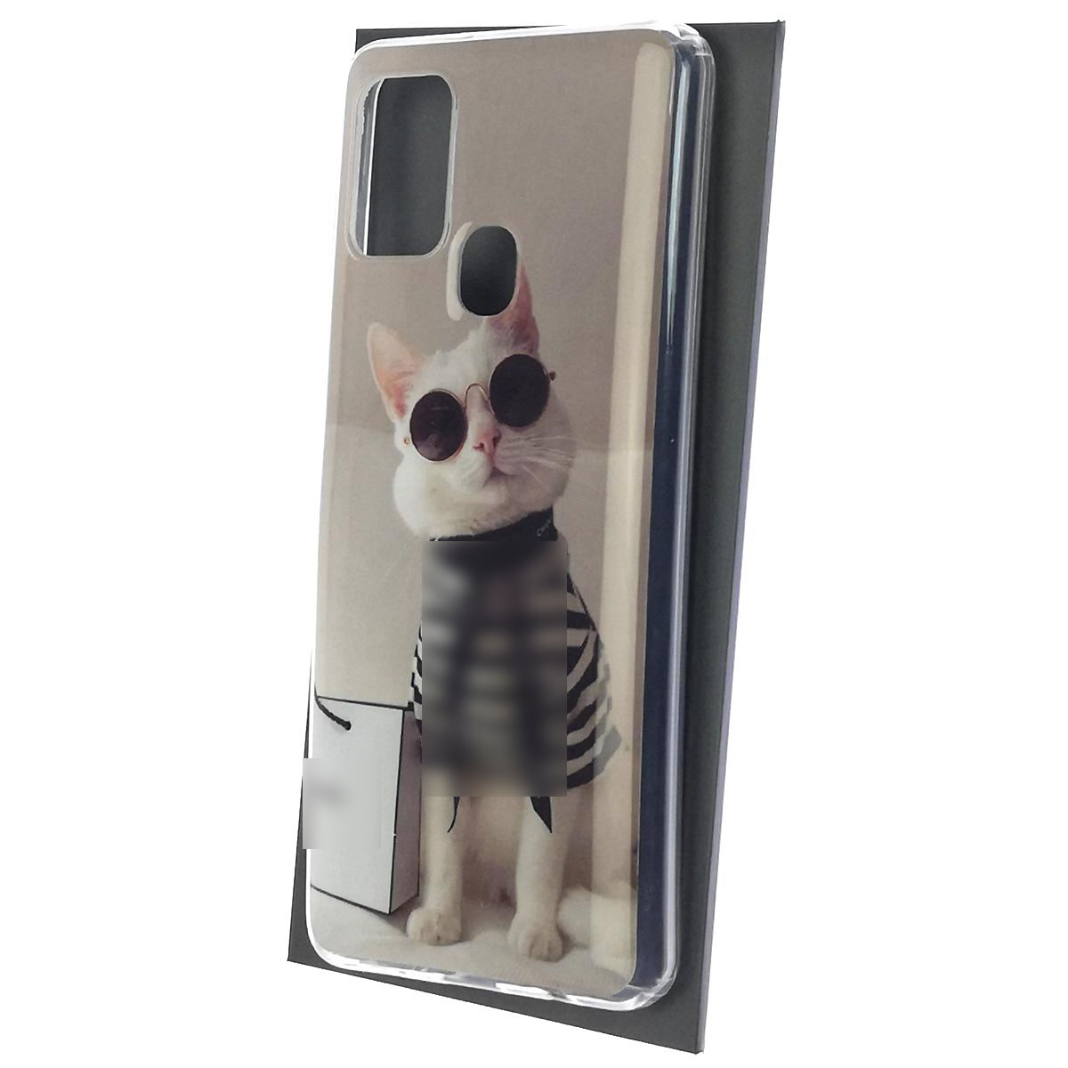 Чехол накладка Vinil для SAMSUNG Galaxy A21s (SM-A217), силикон, рисунок Cat