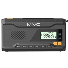 Многофункциональный FM радио приемник MIVO MR-001, фонарик, Power Bank 4500 mAh, черный