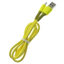 Кабель MRM MR39m Micro USB, 2.4А, длина 1 метр, силикон, цвет желтый Кабель MRM MR39m Micro USB, 2.4А, длина 1 метр, силикон, цвет желтый