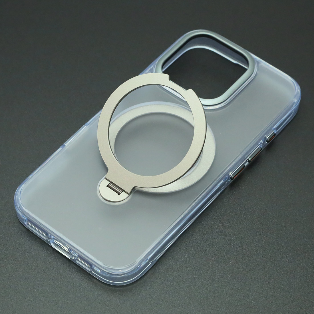 Чехол накладка Cabbeen с поддержкой MagSafe для APPLE iPhone 16 Pro, матовый, цвет прозрачно серебристый