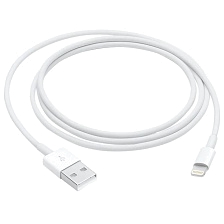 Кабель APPLE A1480 (MUQW3ZM/A) Lightning 8 pin, длина 1 метр, цвет белый