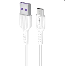 Кабель EARLDOM EC-085M Micro USB, 2.4A, длина 0.25 метра, цвет белый