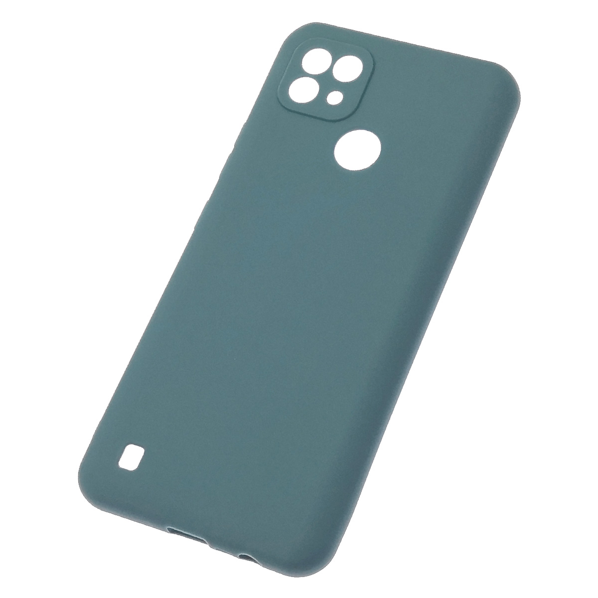 Чехол накладка SOFT TOUCH для Realme C21, силикон, матовый, цвет хвойный Чехол накладка SOFT TOUCH для Realme C21, силикон, матовый, цвет хвойный