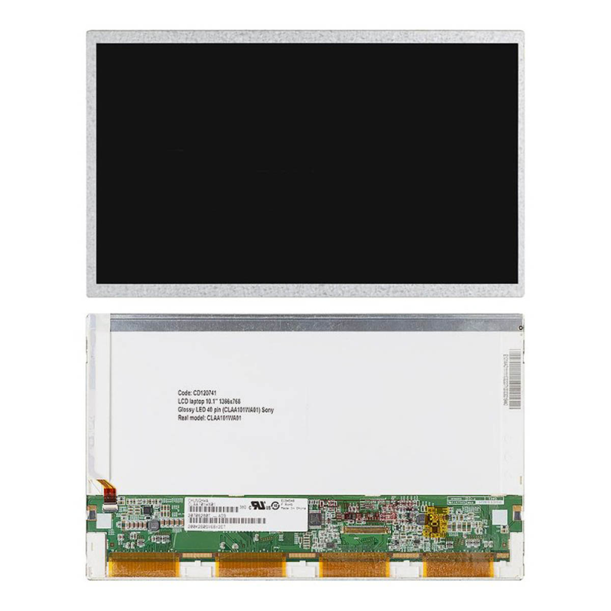 Матрица для ноутбука SONY 10.1'' 1366*768 Glossy LED 40 pin, CLAA101WA01, CLAA101NC05