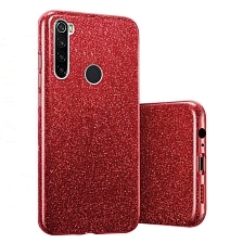 Чехол накладка Shine для XIAOMI Redmi Note 8T, силикон, блестки, цвет красный