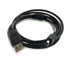 Кабель Cantell USB - Mini USB, длина 1.8 метра, с ферритовым фильтром, цвет черный