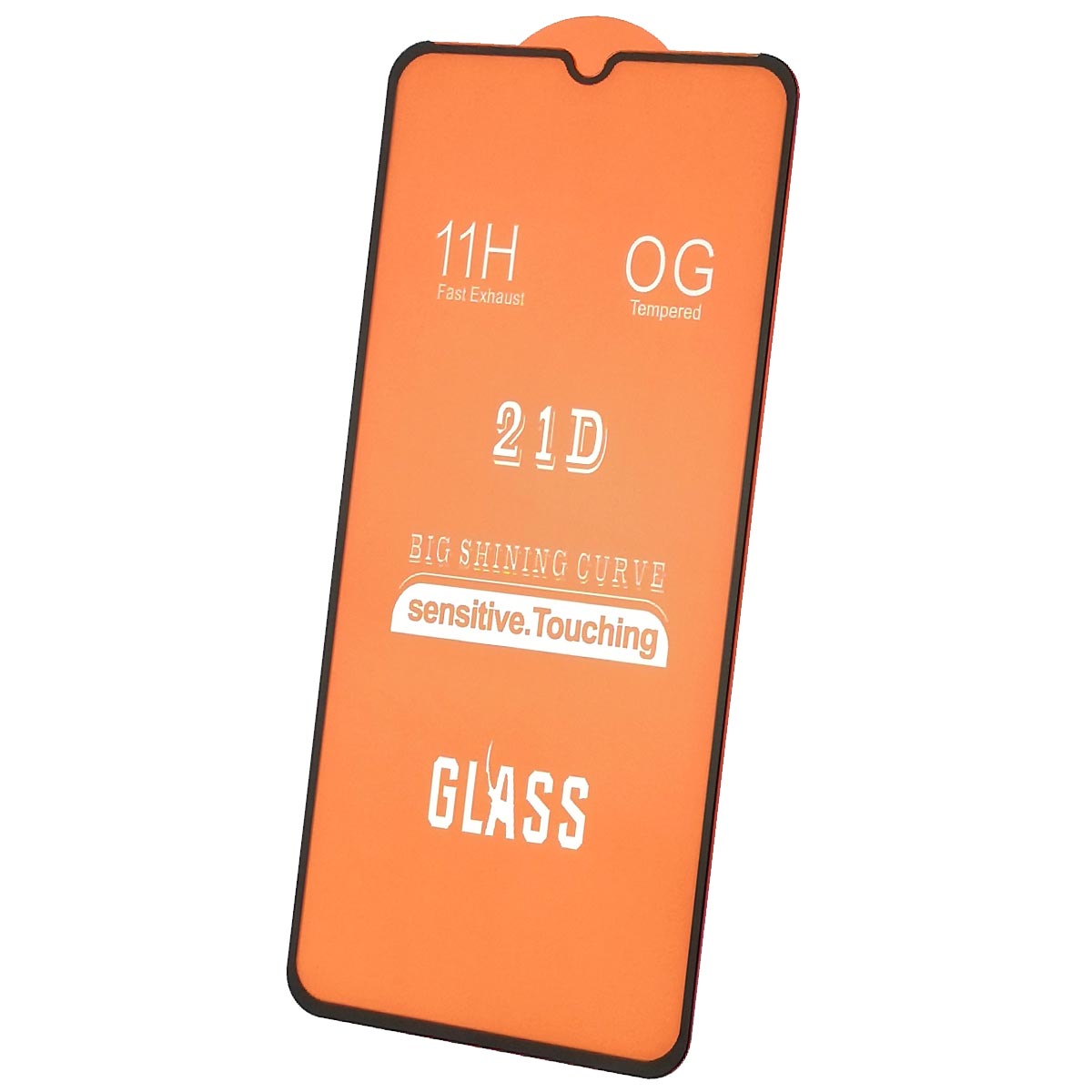 Защитное стекло 21D для Realme 5, 5i, 5s, 6i, C3, C11, C15, C21, OPPO A31, A11, A5 2020, A9 2020, Narzo 10, 10A, цвет окантовки черный