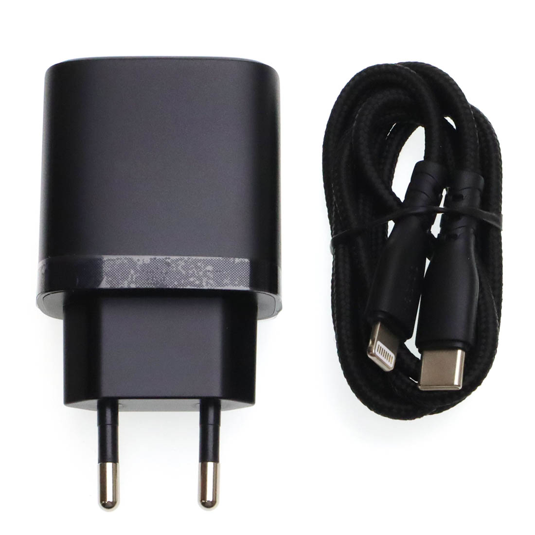 СЗУ (Сетевое зарядное устройство) YESIDO YC54 с кабелем USB Type C на Lightning 8 pin, 20W, 2 USB Type C, длина 1 метр, цвет черный
