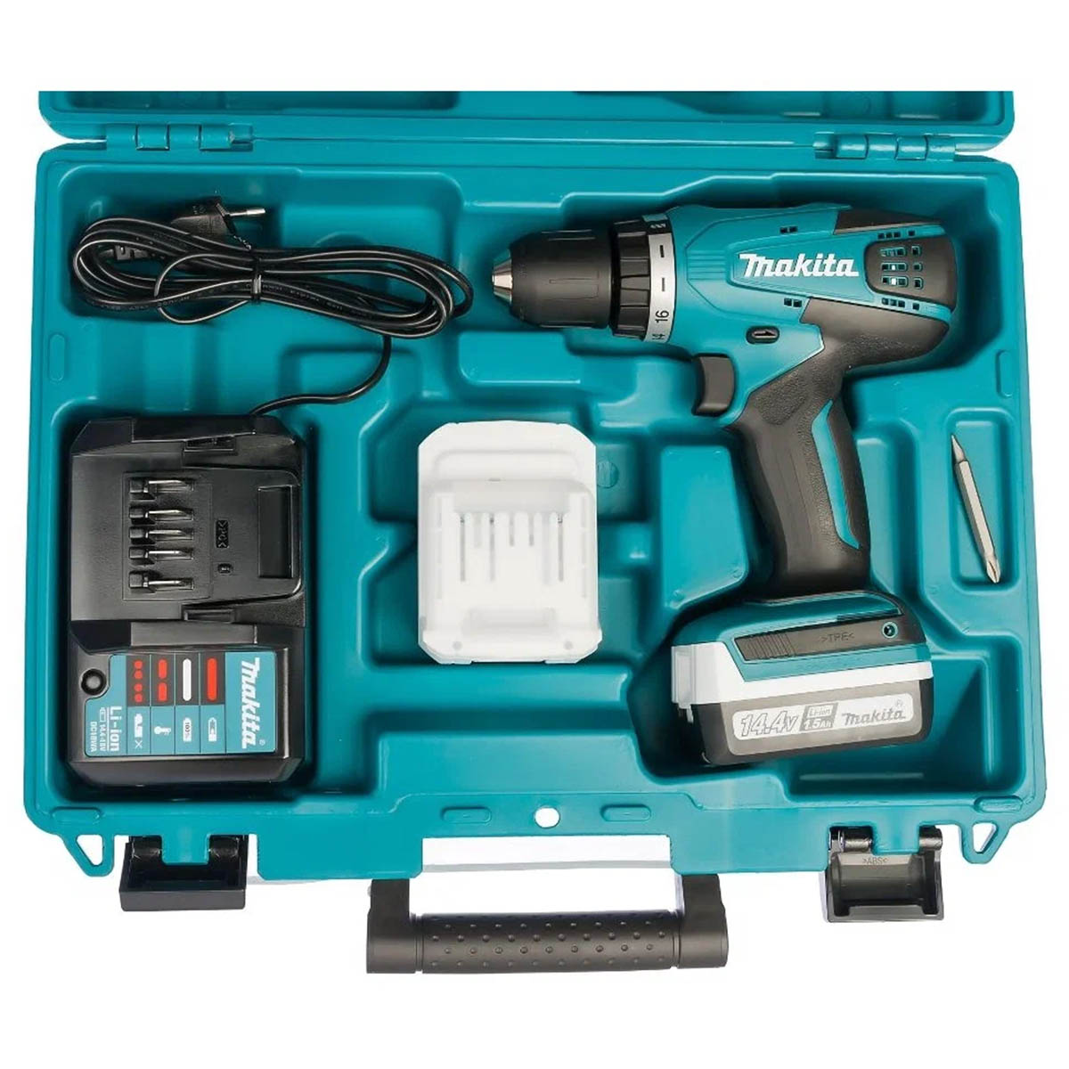 Аккумуляторная дрель шуруповерт MAKITA DF347DWE, 14V, 2 аккумулятора, кейс