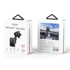 Автомобильный магнитный держатель YESIDO C244 для смартфона, в решетку воздуховода, цвет черный