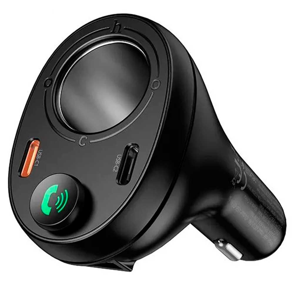 АЗУ (Автомобильное зарядное устройство) HOCO E88 Star с FM трансмиттером, 120W Max, Bluetooth, 1 USB A, 2 USB Type C, LED дисплей, PD20W, цвет черный