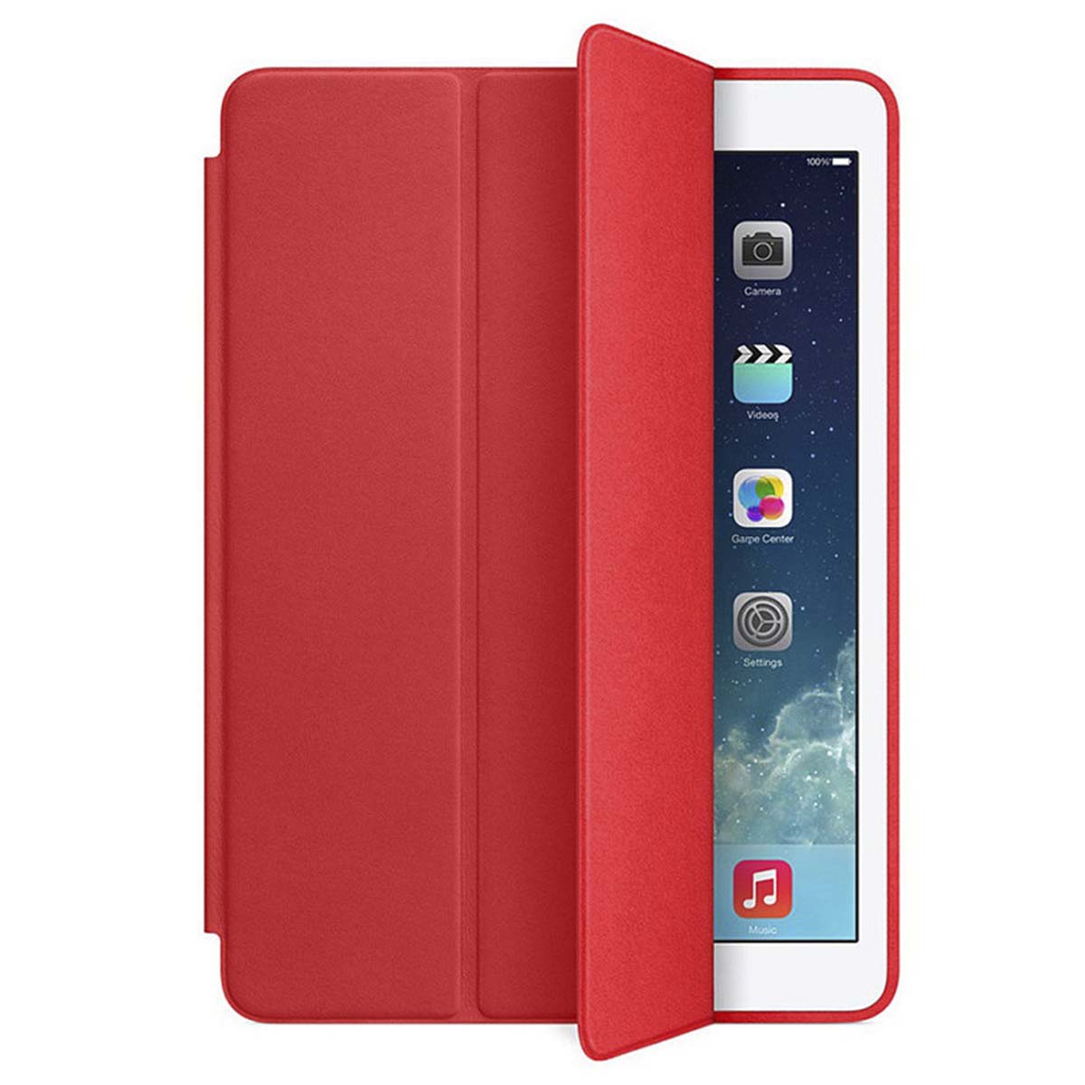 Чехол книжка SMART CASE для APPLE iPad New 2017, диагональ 9.7", экокожа, цвет красный.