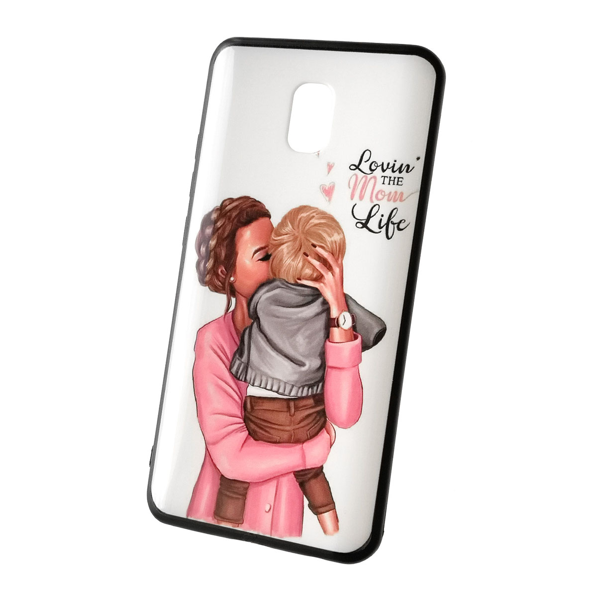 Чехол накладка для XIAOMI Redmi 8A, силикон, рисунок LOVIN THE MOM LOVE.