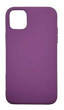 Чехол-накладка Silicone Case для Apple iPhone 13, L-ogo, бархатная подложка, цвет фиолетовый
