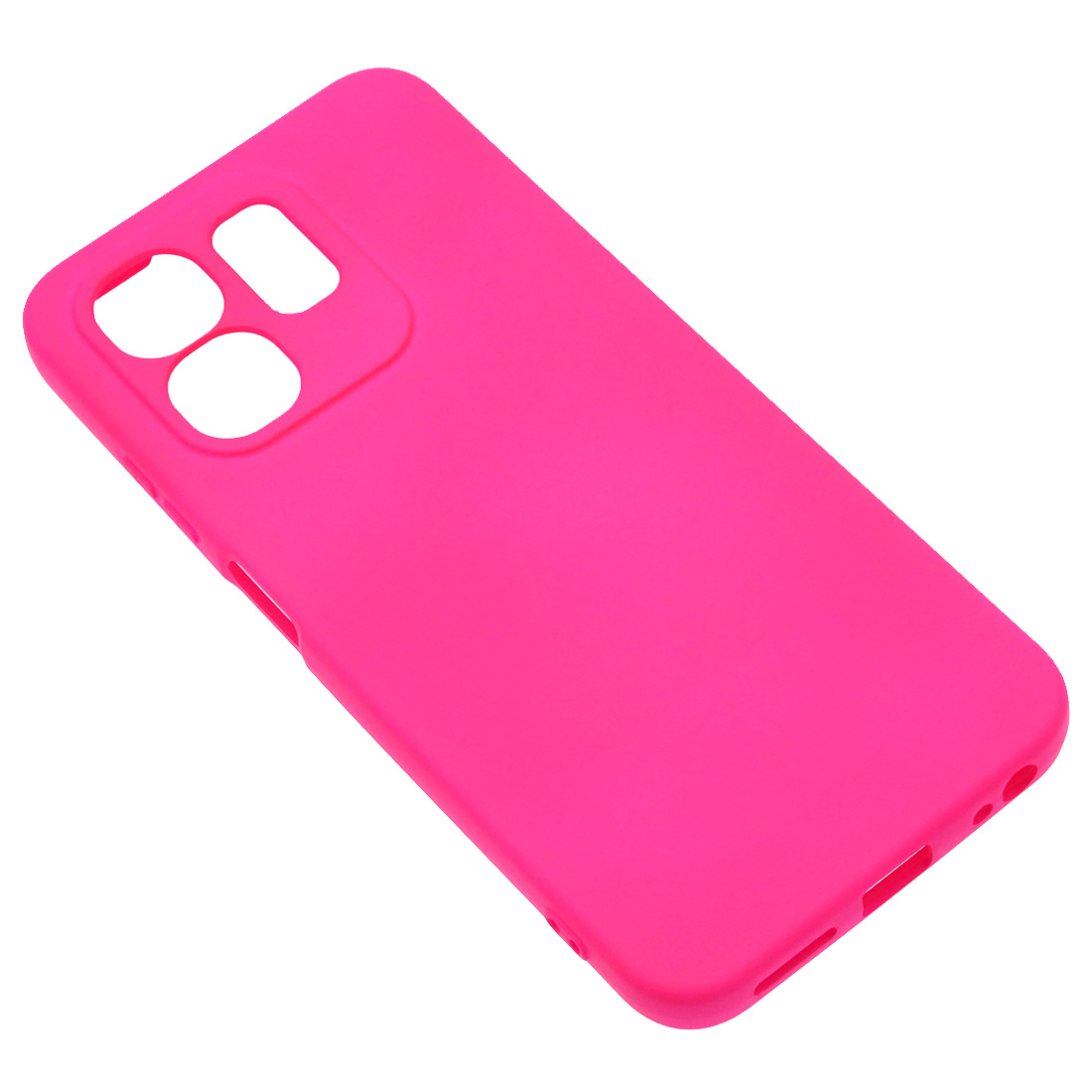 Чехол накладка NANO для INFINIX Hot 50i, Smart 9, защита камеры, силикон, бархат, цвет фуксия