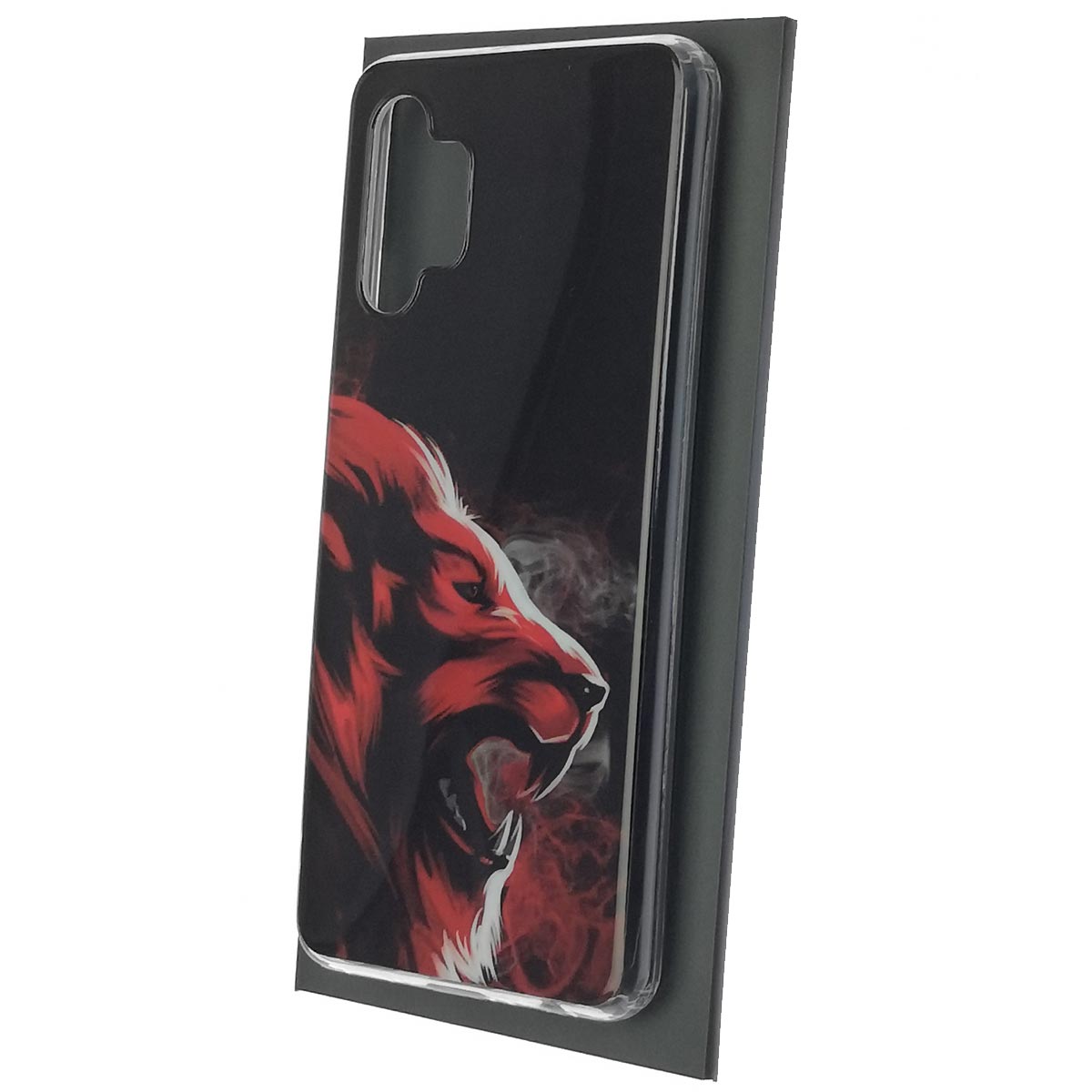 Чехол накладка Vinil для SAMSUNG Galaxy A32 4G (SM-A325F), силикон, глянцевый, рисунок красный лев
