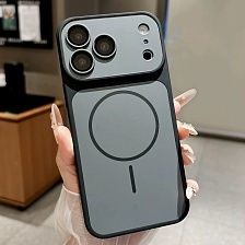 Чехол накладка KaiYingF для APPLE iPhone 17 Pro, Magsafe, защита камер, пластик, силикон, графитовый