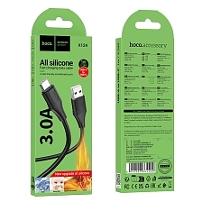 Кабель HOCO X124 Bien USB A на USB Type C, 3A, длина 1 метр, цвет черный