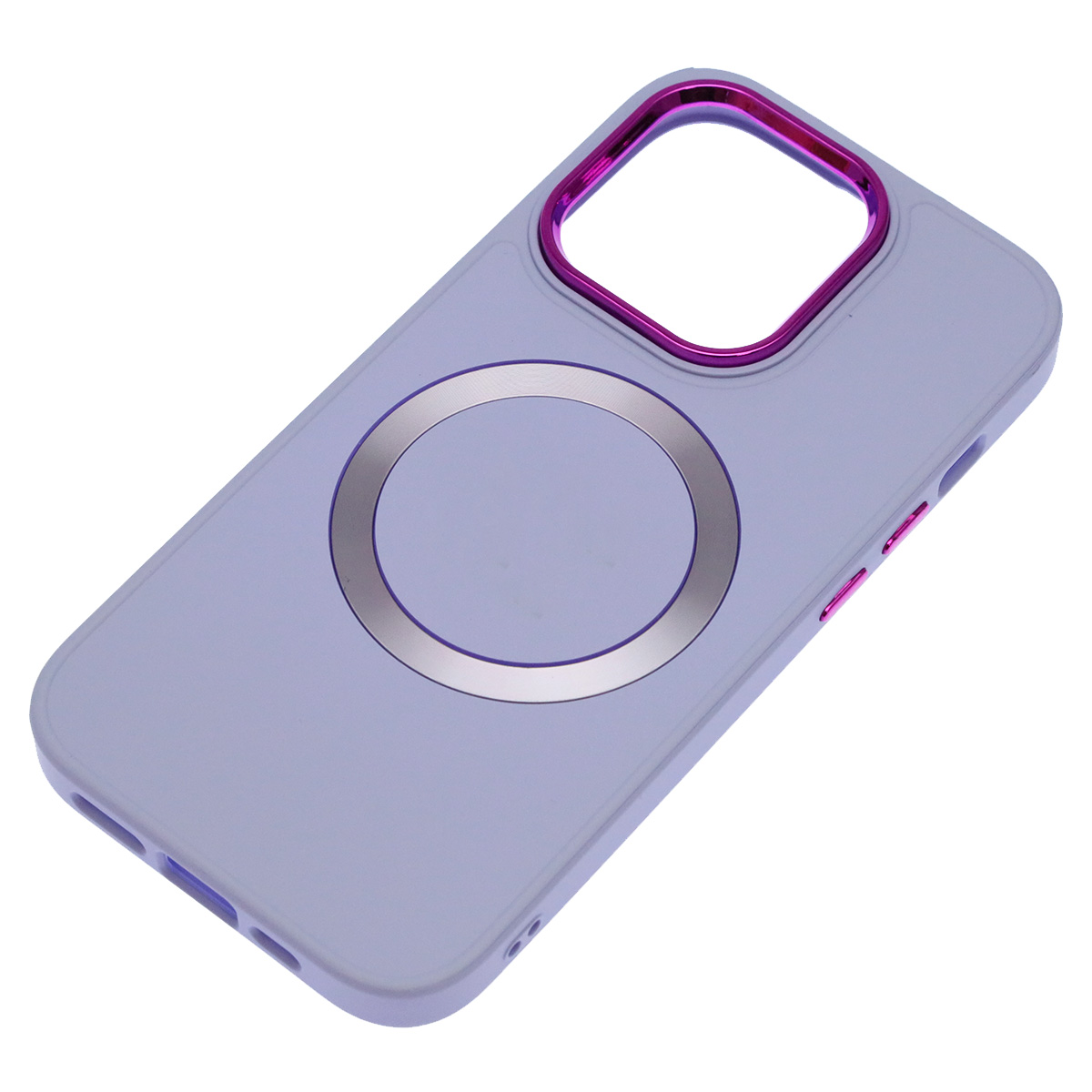 Чехол накладка с поддержкой MagSafe для APPLE iPhone 14 Pro (6.1"), силикон, пластик, цвет сиреневый