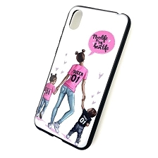 Чехол накладка R3 для HUAWEI Honor 8S, Y5 2019, силикон, рисунок Mom life is the best.