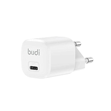 СЗУ (Сетевое зарядное устройство) BUDI AC017EW, PD 20W, USB-C Type-C, цвет белый