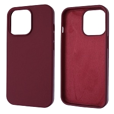 Чехол накладка Silicon Case для APPLE iPhone 13 Pro (6.1), силикон, бархат, цвет бордовый