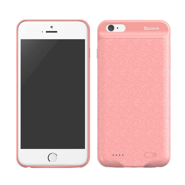 Чехол аккумулятор, Power Bank BASEUS для APPLE iPhone 6, 6S, 5000 mAh, цвет розовый (уценка)