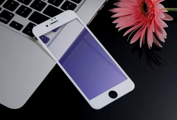 Защитное стекло Soft 3D для APPLE iPhone 7/8 (4.7") Anti-Blue олеофобное покрытие Baseus цвет Белый.